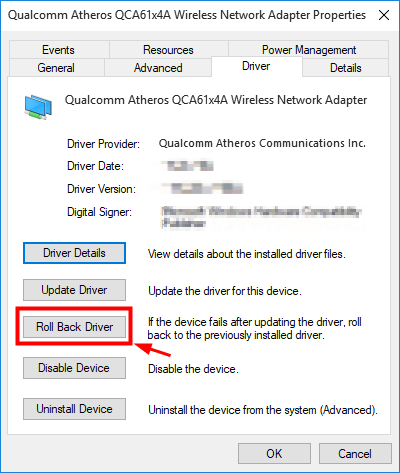 Qualcomm Atheros Qca61x4a drivrutinsproblem i Windows 10 [3 snabba korrigeringar]