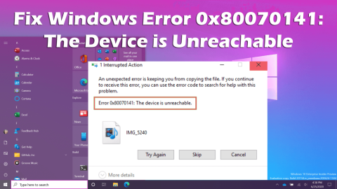 Jak opravit chybu Windows 0x80070141: Zařízení je nedostupné?