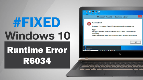 Hvordan fikser jeg Microsoft Visual C++ Runtime Error R6034 i Windows 10?