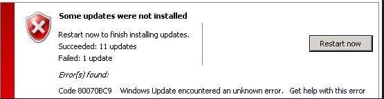 Topp 6 knep för att fixa Windows 10 Update Error 0x80070BC9