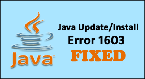 Rettet Java-opdatering/installationsfejl 1603 i Windows 10