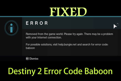 Fix Destiny 2 hibakód Baboon (5 gyors és egyszerű megoldás)