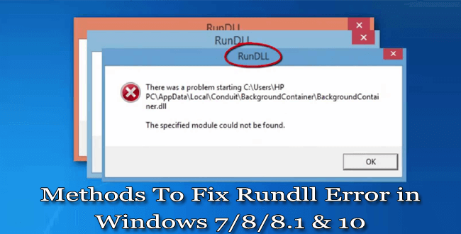 7 ефективних способів виправити помилку Rundll у Windows 10/8/8.1 & 7