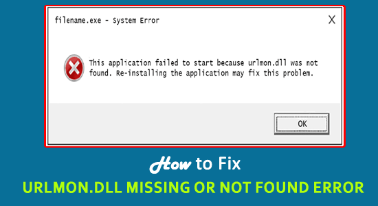 Reparer Urlmon.dll manglende eller ikke funnet feil på Windows 10