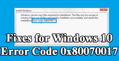 Reparer feilkode 0x80070017 Windows 10 [HURTIGVEILEDNING]
