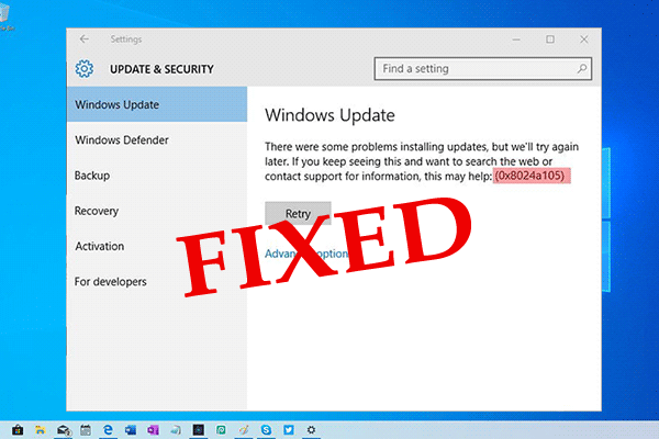 [ВИРІШЕНО] Як виправити помилку Windows Update 0x8024a105