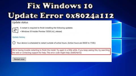 [Löst] Hur fixar jag Windows 10 Update Error 0x8024a112?