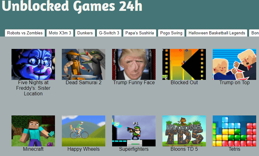 Top 10 herních webů, které škola v roce 2022 neblokuje