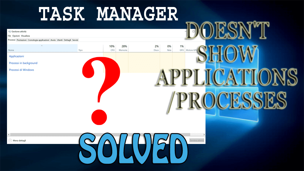 A Feladatkezelő nem jeleníti meg az alkalmazásokat/folyamatokat a Windows 10 rendszerben [7 legjobb módszer]