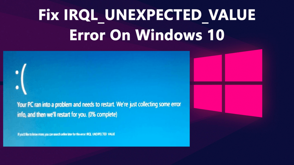 [LOLVED] IRQL_UNEXPECTED_VALUE-fel i Windows 10