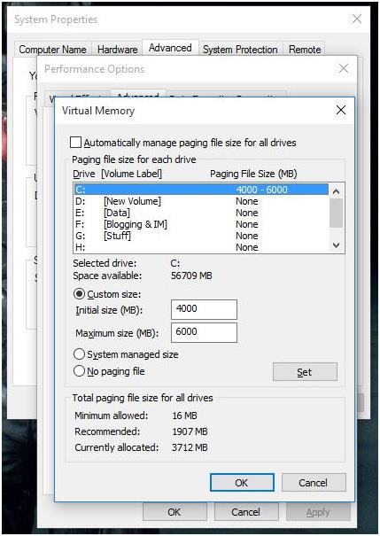 Hvordan fikse Windows 10 virtuelt minne for lavt problem [OPPDATERT]