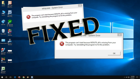 Hur man åtgärdar Wdsutil.dll saknas eller hittades inte fel i Windows 10/8 & 7
