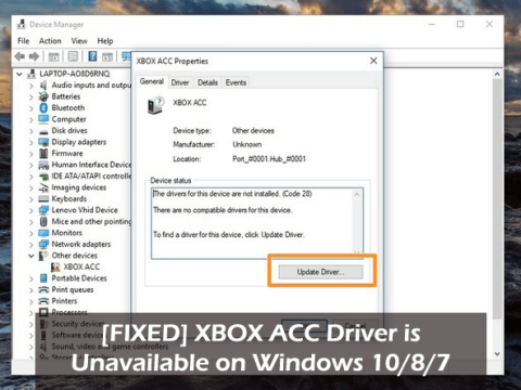 [FIKSET] XBOX ACC-driver er utilgjengelig på Windows 10/8/7