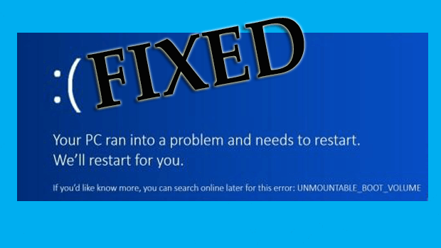 Reparer umonterbart oppstartsvolum Windows 10-feil [Topp 8 løsninger]