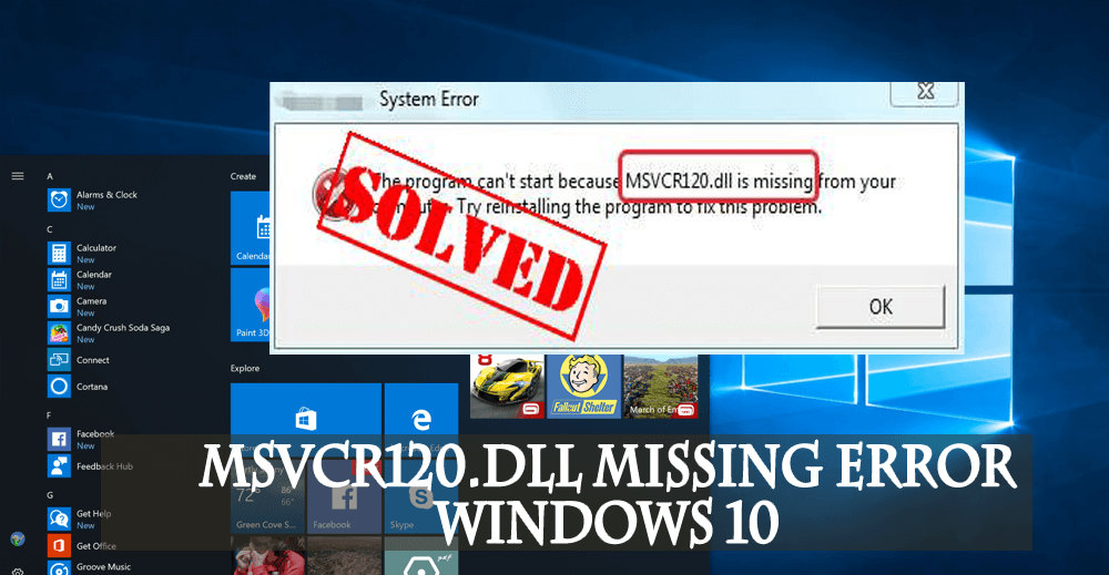 [Löst] Hur fixar jag MSVCR120.dll Missing Error Windows 10?