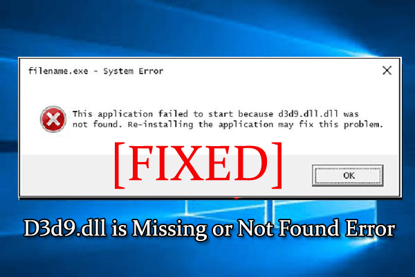 Hogyan javítható ki a d3d9.dll hiányzó vagy nem található hiba Windows 10/8 és 7 rendszerben?