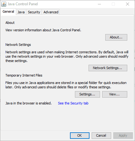 Opravená chyba Java Update/Install Error 1603 ve Windows 10