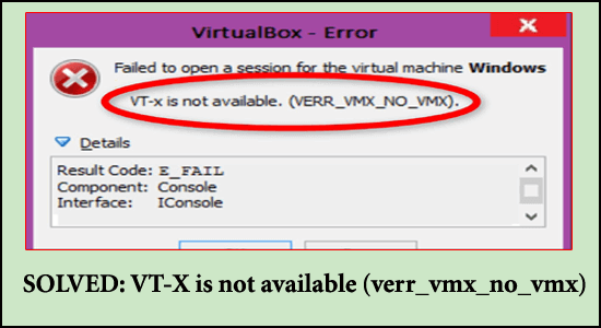 LÖST: VT-X är inte tillgänglig (verr_vmx_no_vmx)