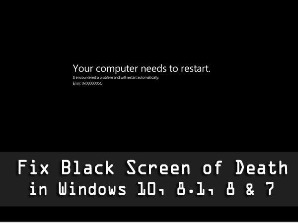 A Black Screen of Death javítása a Windows 10 rendszerben [EXTENSIVE GUIDE]