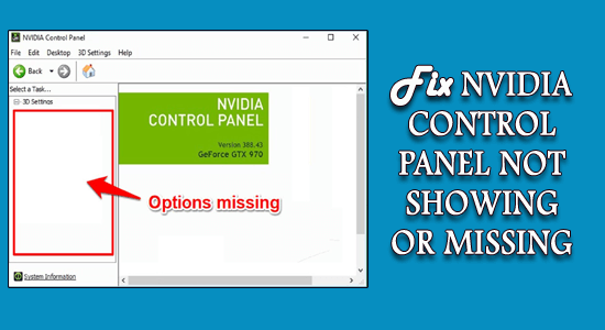 Виправити, що панель керування NVIDIA не відображається або відсутня [ОНОВЛЕНО ПОСІБНИК]
