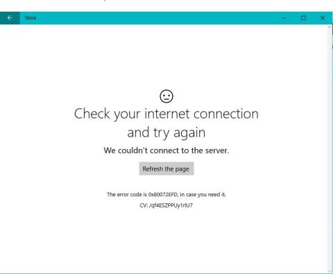 [11 javítás] Hogyan lehet kijavítani a Windows 10 Store 0x80072efd hibáját?