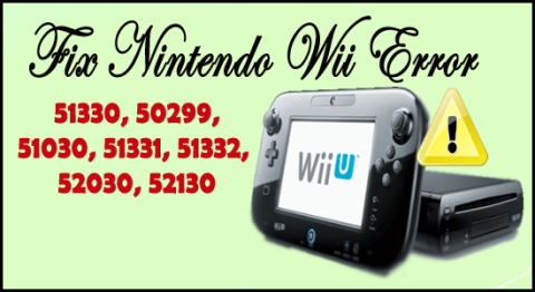 Fiks Nintendo Wii-feilkoder 51330, 50299, 51030, 51331, 51332, 52030, 52130