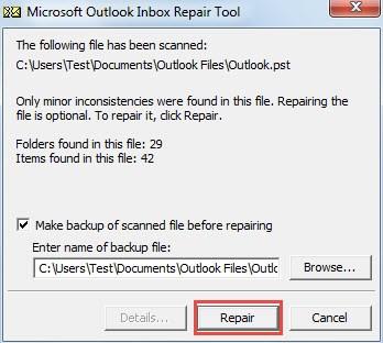 Hogyan lehet javítani a 0x80042108-as Outlook hibát?