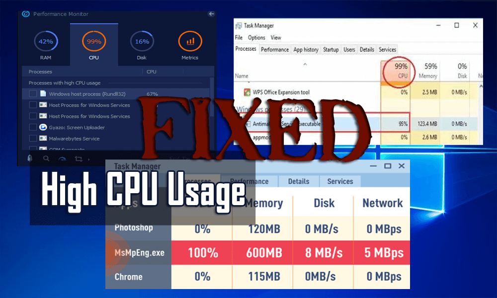 Hvordan fikser jeg høy CPU-bruk?