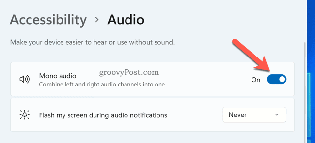 Slik aktiverer eller deaktiverer du Mono Audio på Windows 11