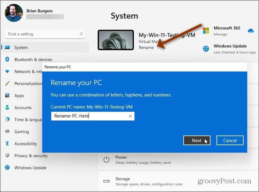 Slik endrer du navnet på en Windows 11 PC