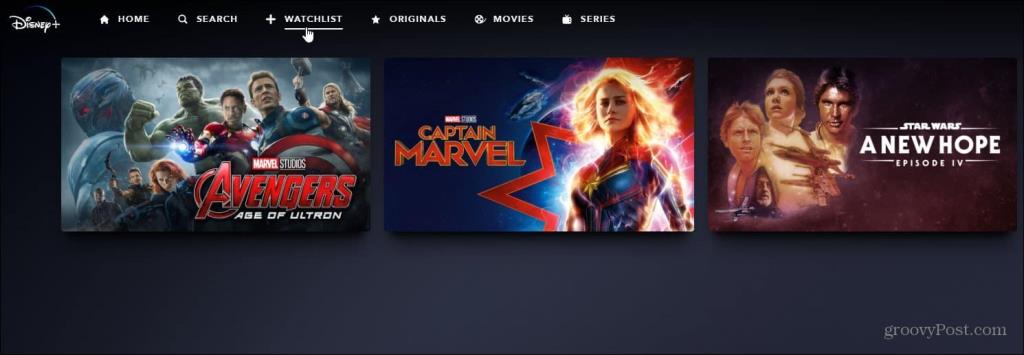 Slik legger du til eller fjerner filmer og programmer fra Disney Plus-overvåkningslisten