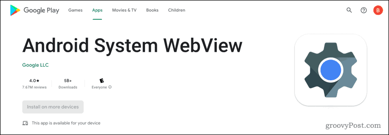 Що таке Android System WebView?