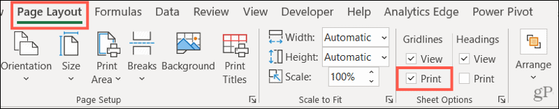 Hvordan skjule, vise og skrive ut rutenett i Microsoft Excel