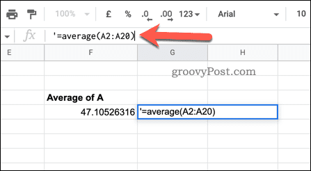 Hur man visar formler i Google Sheets