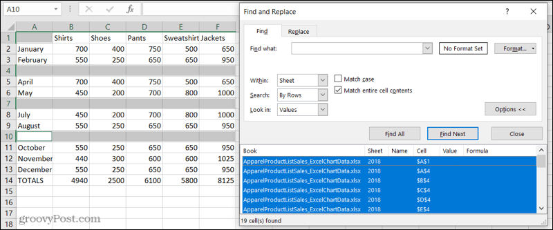 Hvordan finne og slette tomme rader i Microsoft Excel