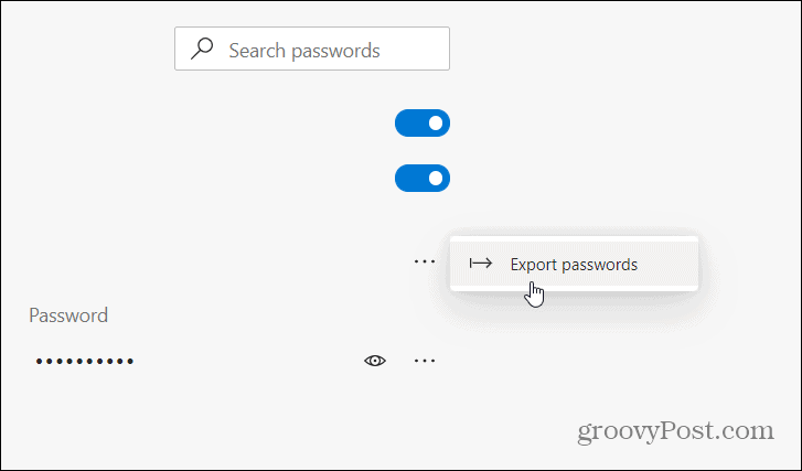 Hvordan eksportere passord fra Microsoft Edge