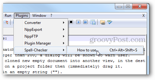 Hur man lägger till stavningskontroll till Notepad++