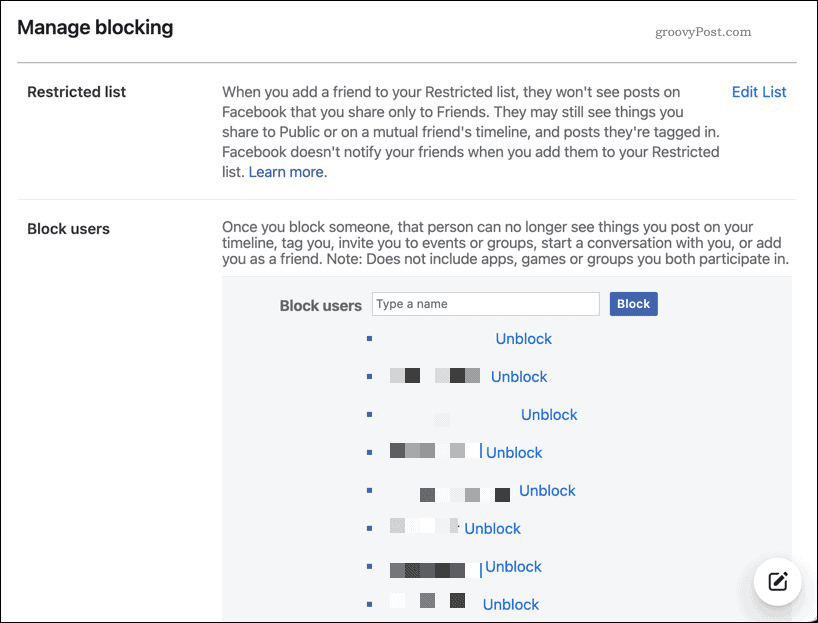 Slik fjerner du blokkering av noen på Facebook, men blokkerer irriterende innlegg