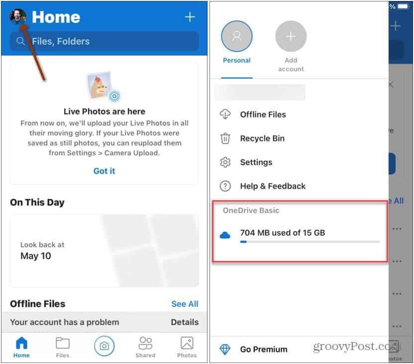 Hogyan ellenőrizheti a OneDrive-on rendelkezésre álló tárhely mennyiségét