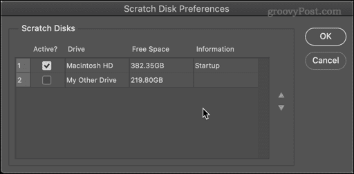 Hvordan fikse Photoshop Scratch Disk Full-feil