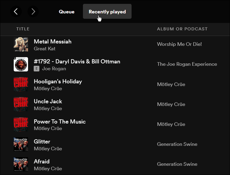 Ako zobraziť históriu počúvania Spotify