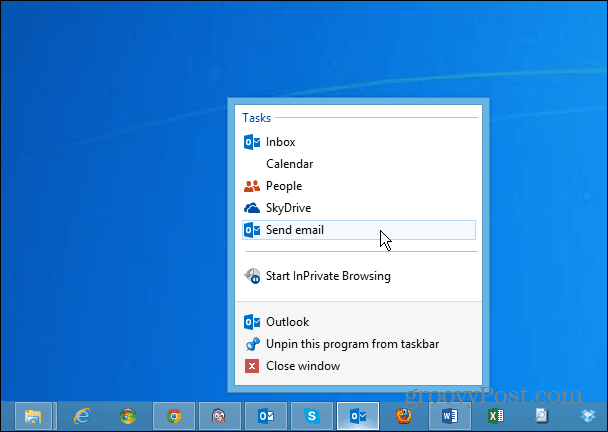 Jak připnout Outlook.com na hlavní panel Windows