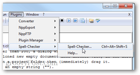 Hur man lägger till stavningskontroll till Notepad++