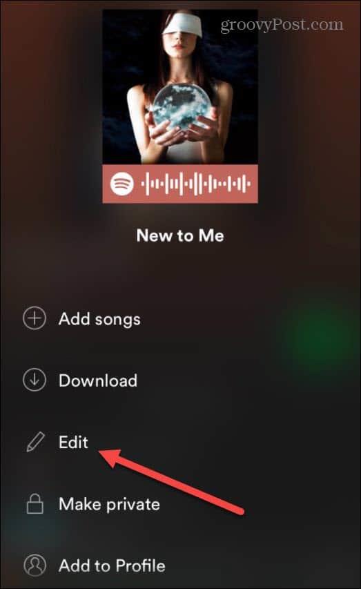 A Spotify lejátszási lista képének megváltoztatása