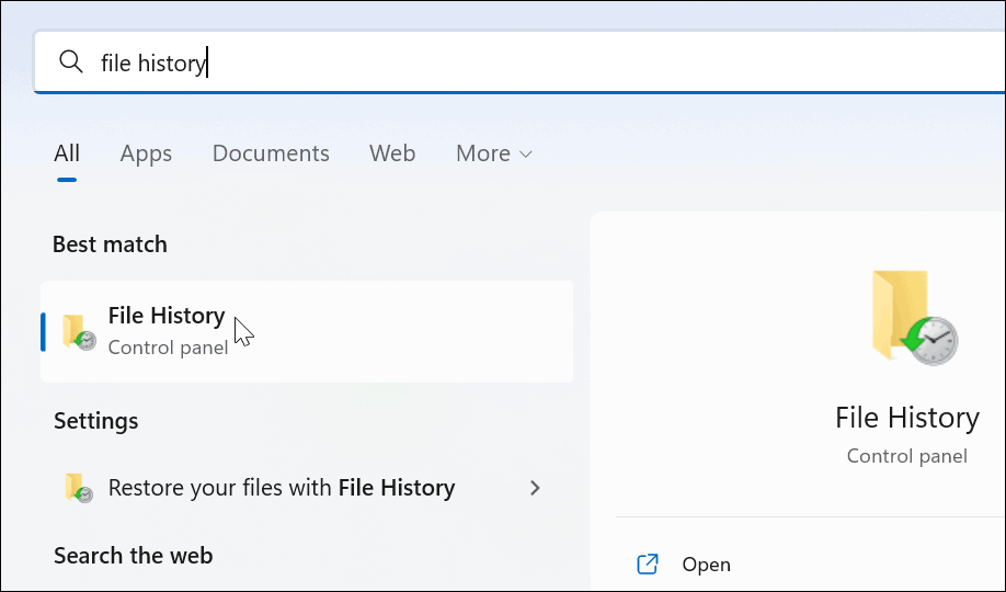 Як використовувати історію файлів у Windows 11