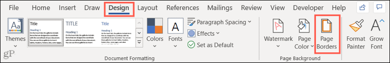 Hogyan adhatunk szegélyt egy oldalhoz a Microsoft Word alkalmazásban