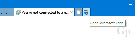 A Microsoft Edge Tab gomb elrejtése az Internet Explorerben Windows 10 rendszeren