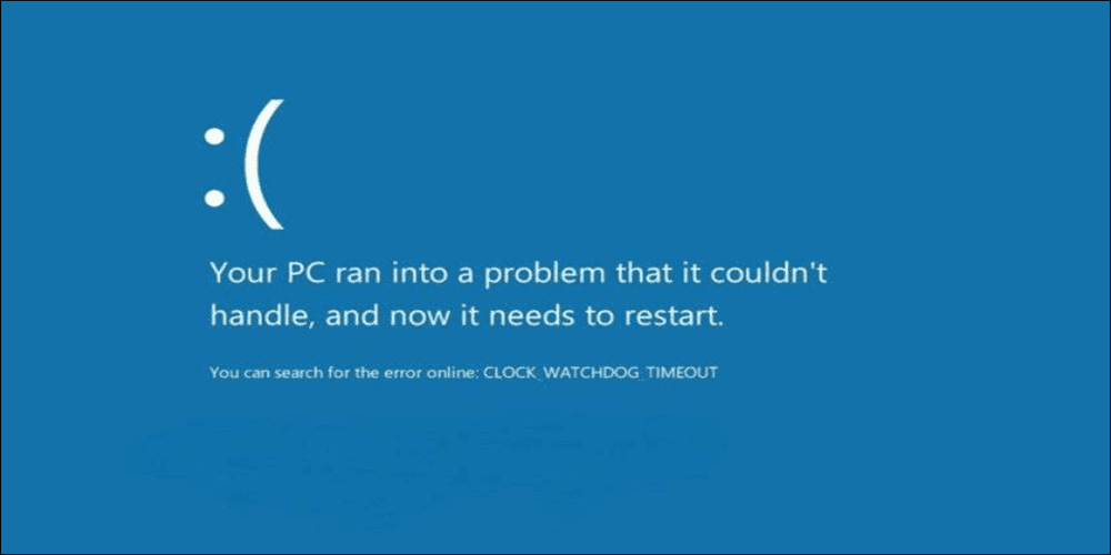 Hvordan fikse Clock Watchdog Timeout på Windows