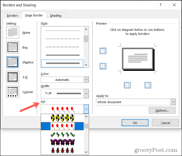 Hogyan adhatunk szegélyt egy oldalhoz a Microsoft Word alkalmazásban