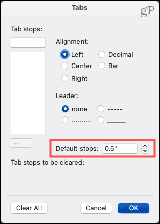 Jak nastavit zarážky tabulátoru v aplikaci Microsoft Word